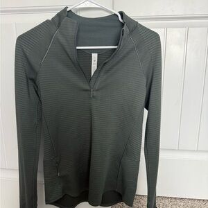Lululemon Athletica Dark Green Quarter-Zip Hoodie